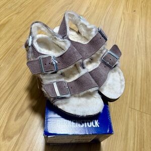 Birkenstock Milano Shearling Sandals - Women’s Size 7 - 7.5 (EU 38) - New
